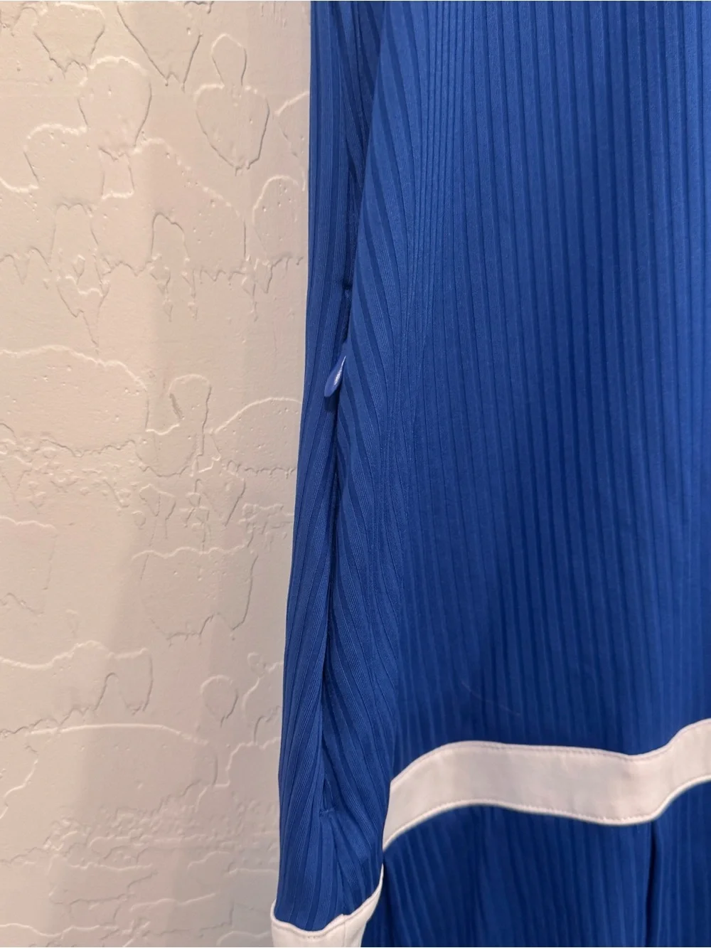 Slazenger Blue Sleeveless Tennis Dress with White and Neon Yellow Trim - Picture 4 of 9